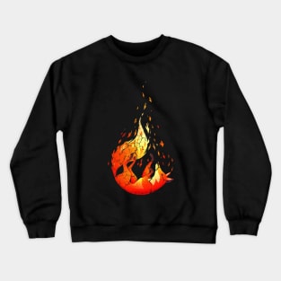 fire Falling Fox Crewneck Sweatshirt